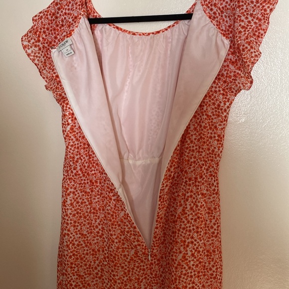 J. Crew size 10 Floral orange Dress - Picture 6 of 9